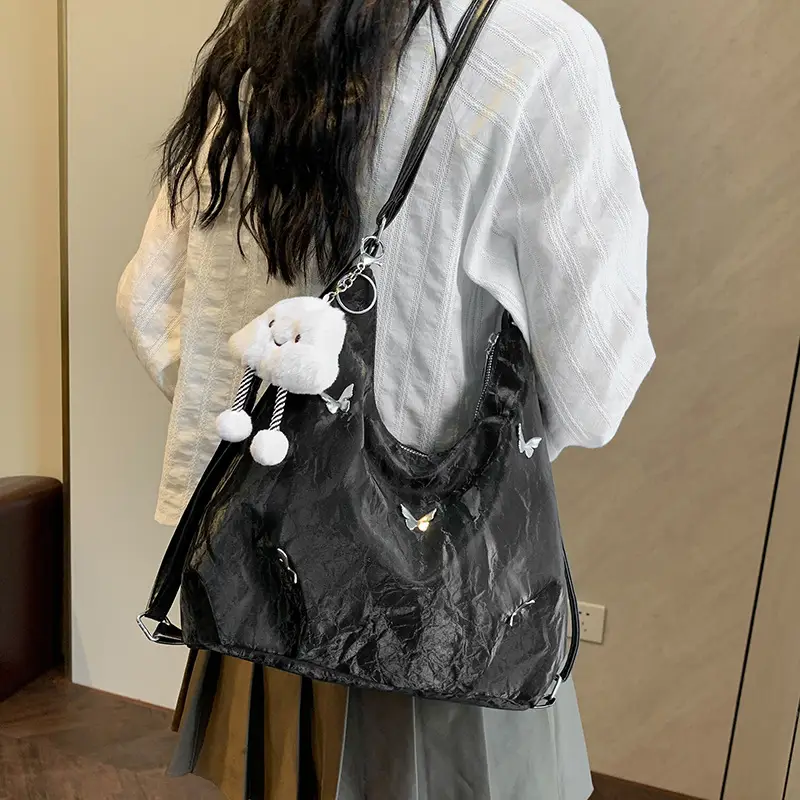 Silver High-End Women's Shoulder Crossbody Tote Bag - Image 14
