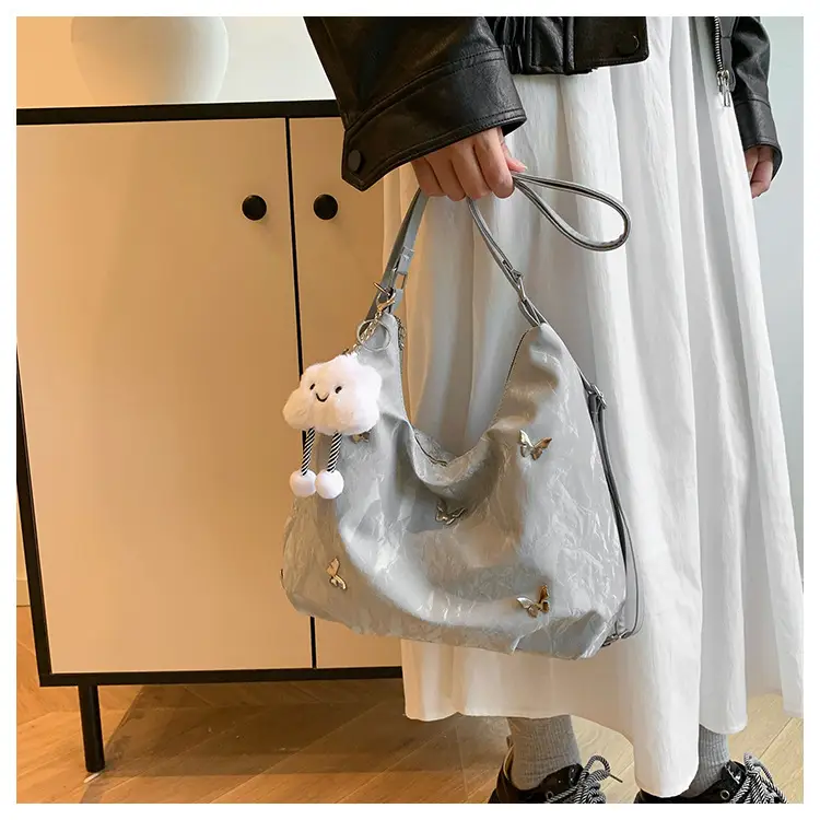 Silver High-End Women's Shoulder Crossbody Tote Bag — feature 12