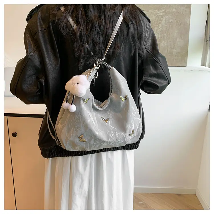 Silver High-End Women's Shoulder Crossbody Tote Bag — feature 14