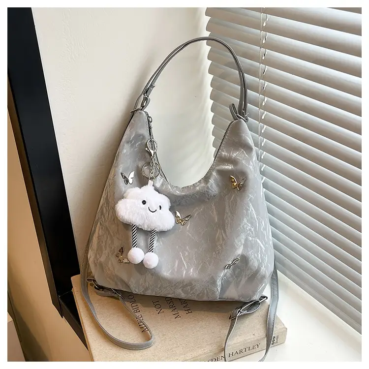 Silver High-End Women's Shoulder Crossbody Tote Bag — feature 27