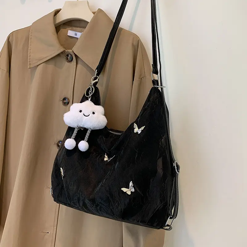 Silver High-End Women's Shoulder Crossbody Tote Bag - Image 10