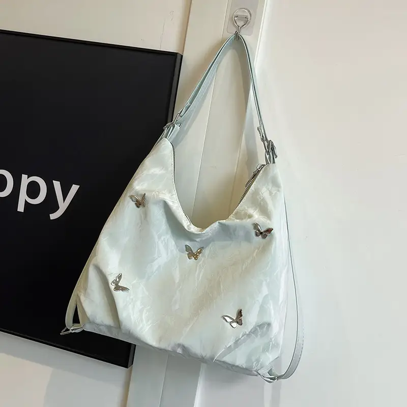 Silver High-End Women's Shoulder Crossbody Tote Bag - Image 3