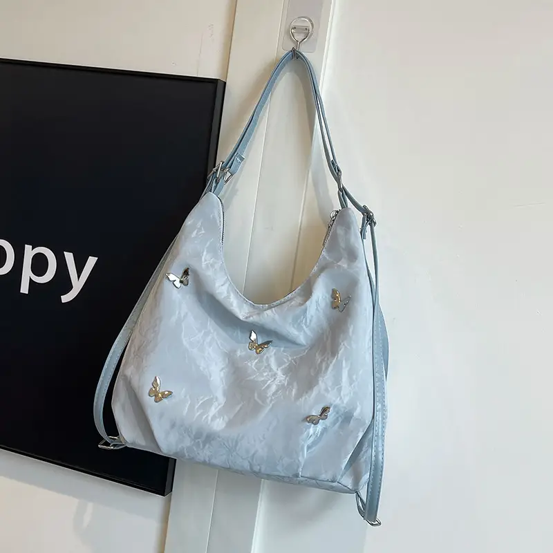 Silver High-End Women's Shoulder Crossbody Tote Bag - Image 4
