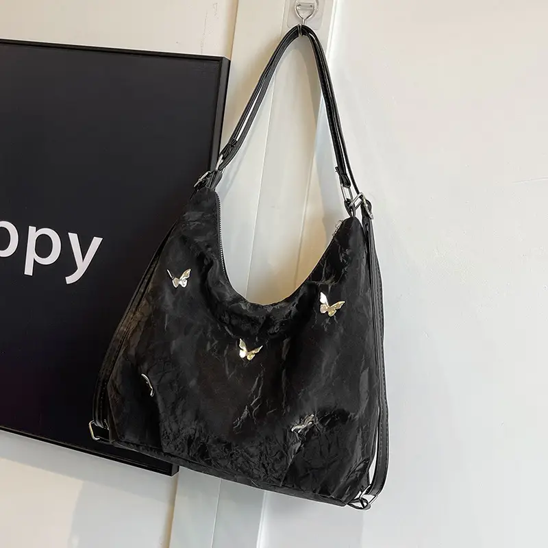 Silver High-End Women's Shoulder Crossbody Tote Bag - Image 5