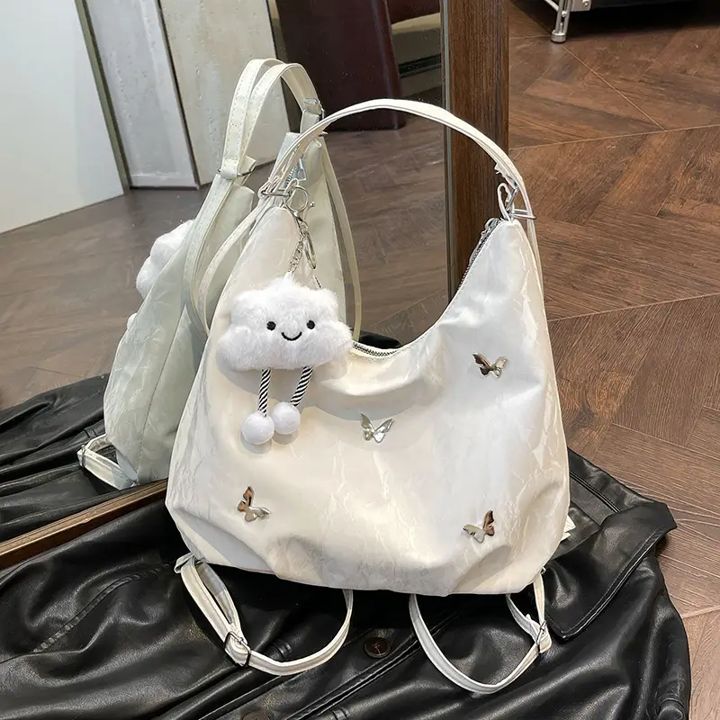 Silver High-End Women's Shoulder Crossbody Tote Bag - Image 6