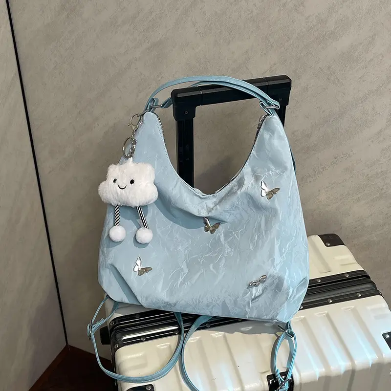 Silver High-End Women's Shoulder Crossbody Tote Bag - Image 8