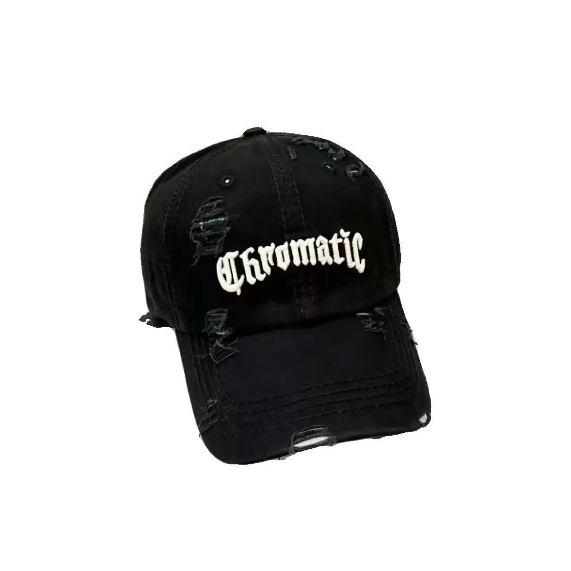 Men Red Cotton Hole-In-Wall Cap with "Gromatic" Embroidery