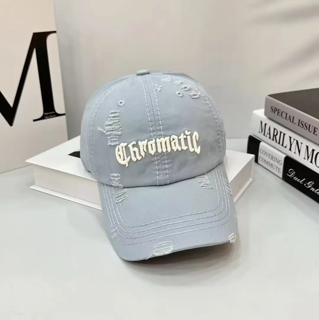 Men Red Cotton Hole-In-Wall Cap with "Gromatic" Embroidery
