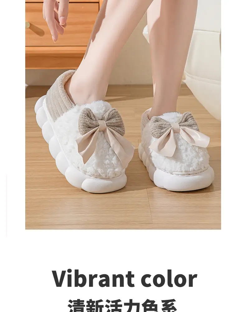 Yuezi Cotton Slippers Women's Winter 2023 New Arrival Heel Indoor Home Warm Wool Plush Cotton Shoes Women's Winter — feature 21