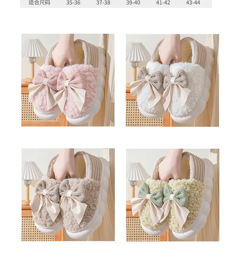 Yuezi Cotton Slippers Women's Winter 2023 New Arrival Heel Indoor Home Warm Wool Plush Cotton Shoes Women's Winter — feature 26