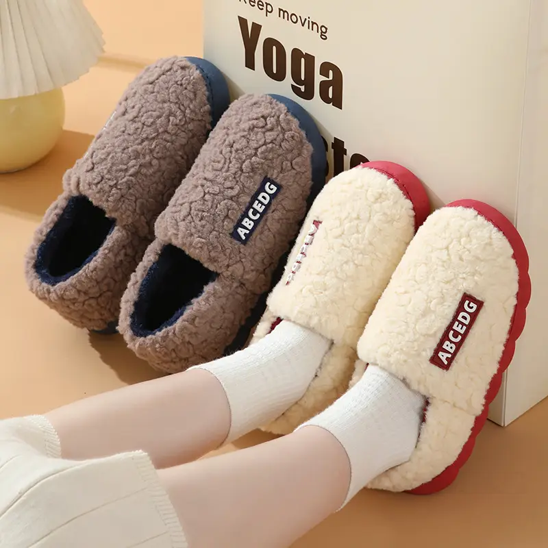 Yuezi Cotton Slippers Women's Winter 2023 New Arrival Heel Indoor Home Warm Wool Plush Cotton Shoes Women's Winter — feature 29