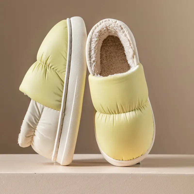 Yuezi Cotton Slippers Women's Winter 2023 New Arrival Heel Indoor Home Warm Wool Plush Cotton Shoes Women's Winter - Image 16