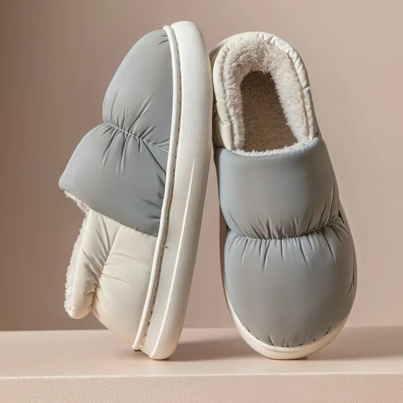 Yuezi Cotton Slippers Women's Winter 2023 New Arrival Heel Indoor Home Warm Wool Plush Cotton Shoes Women's Winter - Image 18