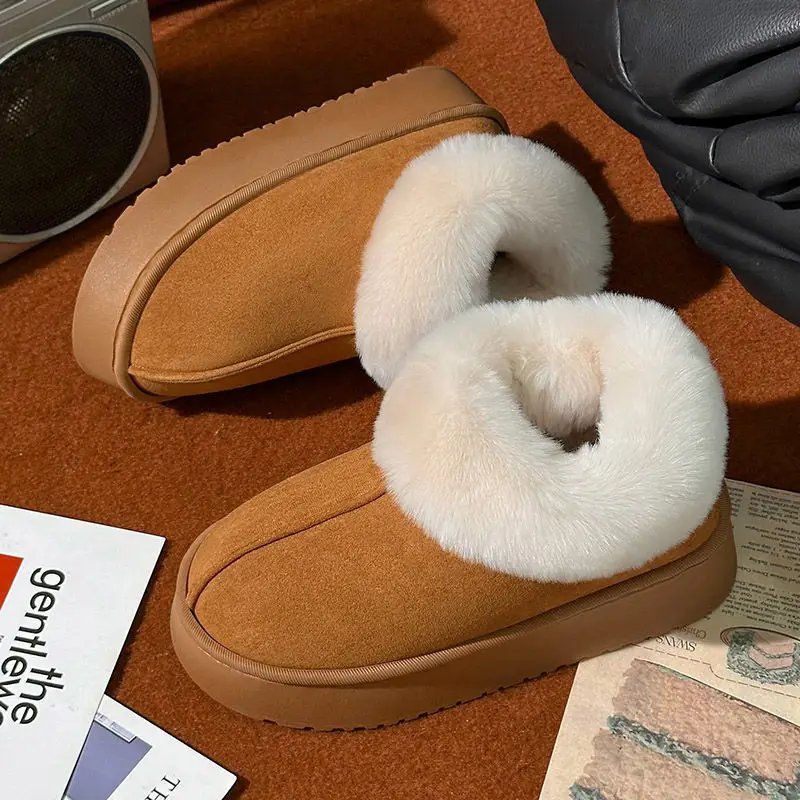 Yuezi Cotton Slippers Women's Winter 2023 New Arrival Heel Indoor Home Warm Wool Plush Cotton Shoes Women's Winter - Image 36