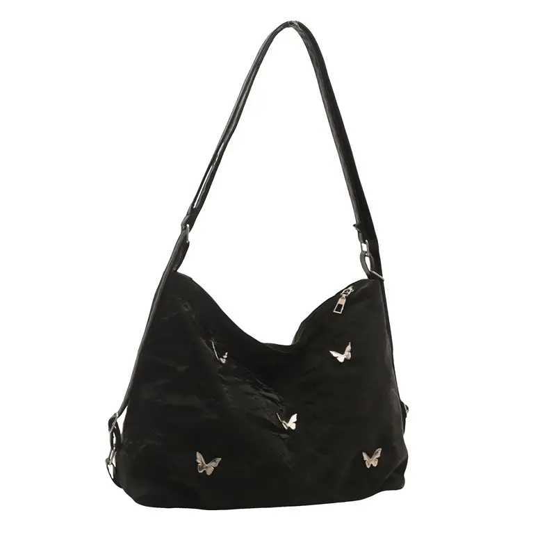 Soft Face Butterfly Shoulder Bag Grey 2024 - Image 6