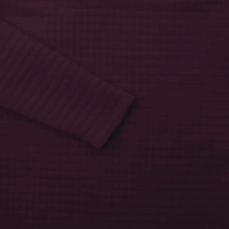 Men's Maroon Jacquard Long Sleeve T-Shirt — feature 31