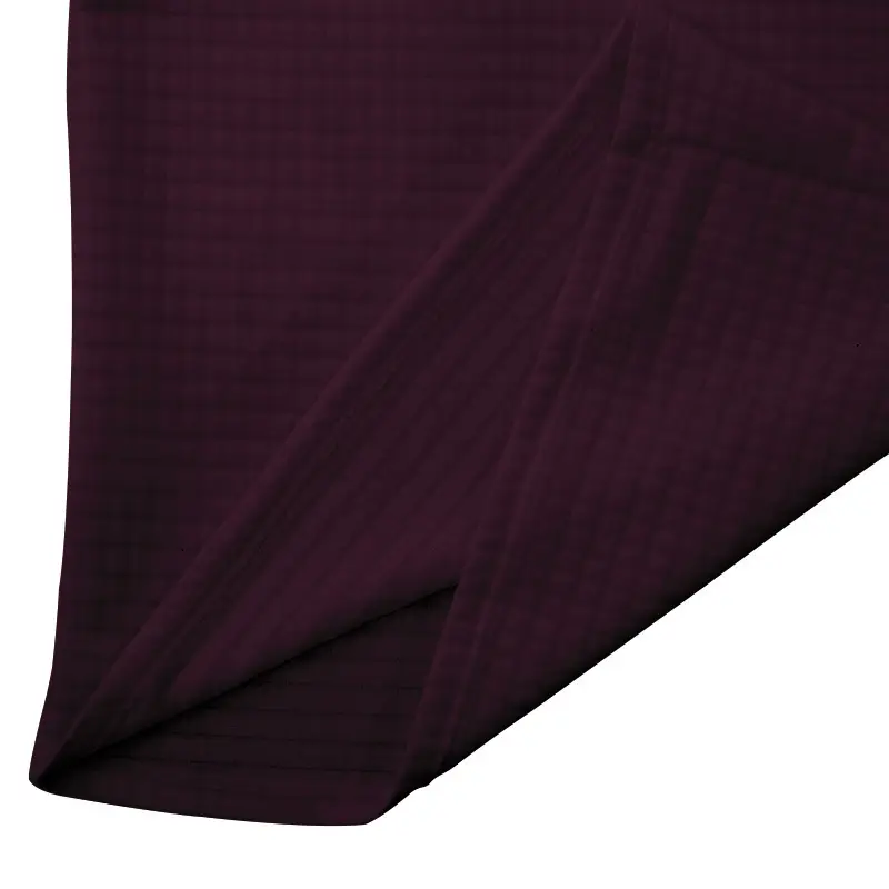 Men's Maroon Jacquard Long Sleeve T-Shirt — feature 32