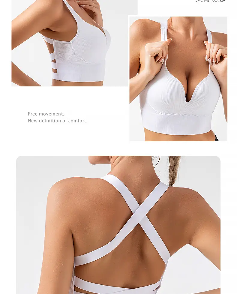 Pink Cross-Back Sports Bra for Plus Size Women — feature 18