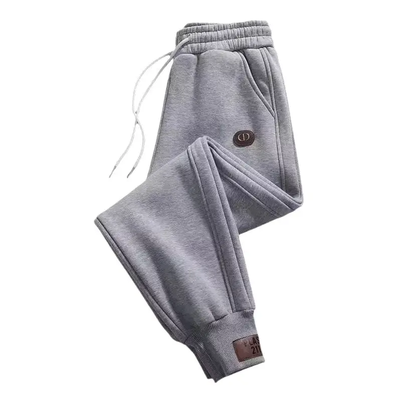 Men's Black Fleece Heavy Sweatpants 2024 Winter Casual - Image 10