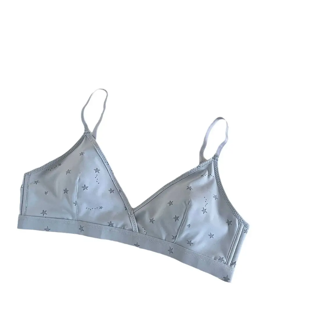 Xin Bang Bra Lightweight Breathable Rabbit Ear Cup Small Chest Push-up Underwear Women's Summer Comfortable Anti-bump Bra without Steel Ring