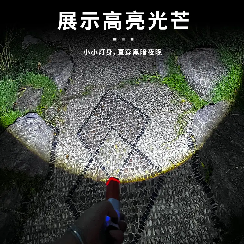 Cross Border Mini Flashlight Zoom White Laser Outdoor Camping Hiking - Image 9