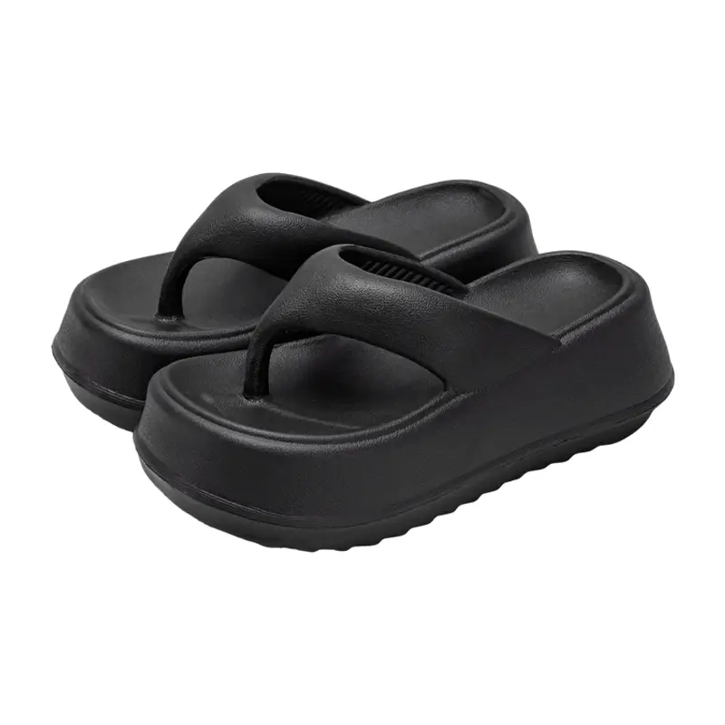 Thick-Soled Flip-Flops for Women, Summer High-Heeled 2026 New Style Beach Sandals, Comfortable Slip-On Slippers - Image 7