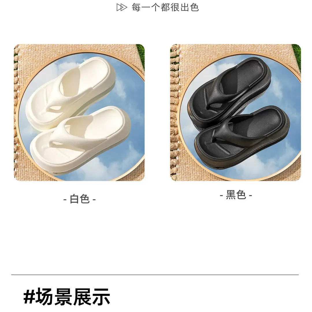 Thick-Soled Flip-Flops for Women, Summer High-Heeled 2026 New Style Beach Sandals, Comfortable Slip-On Slippers — feature 15