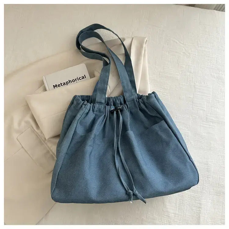Blue Canvas Shoulder Crossbody Bag for Women 2024 - Image 3