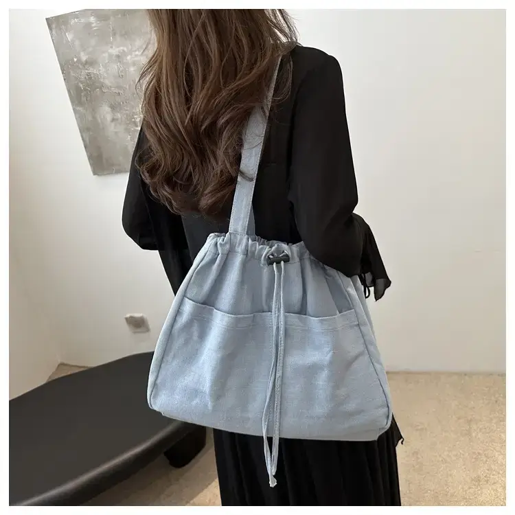 Blue Canvas Shoulder Crossbody Bag for Women 2024 - Image 7