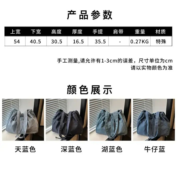 Blue Canvas Shoulder Crossbody Bag for Women 2024 — feature 3