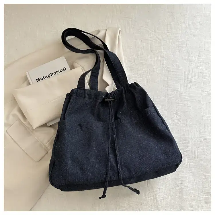 Blue Canvas Shoulder Crossbody Bag for Women 2024 - Image 2