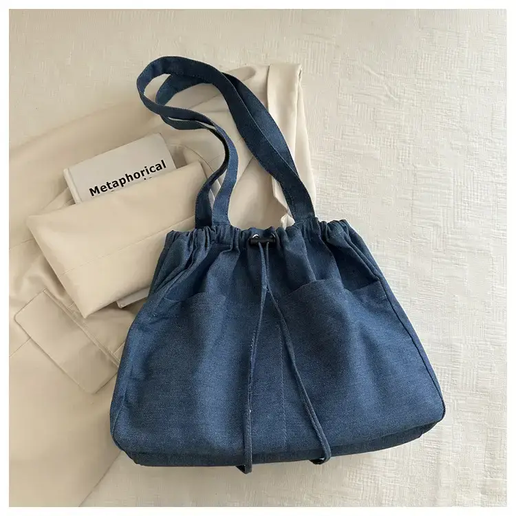 Blue Canvas Shoulder Crossbody Bag for Women 2024 - Image 4