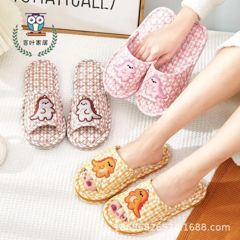Cross-border Cotton Fabric Couple Slippers for Men and Women Spring and Autumn Home Indoor Thickened Non-slip Quiet Wood Floor - Image 8