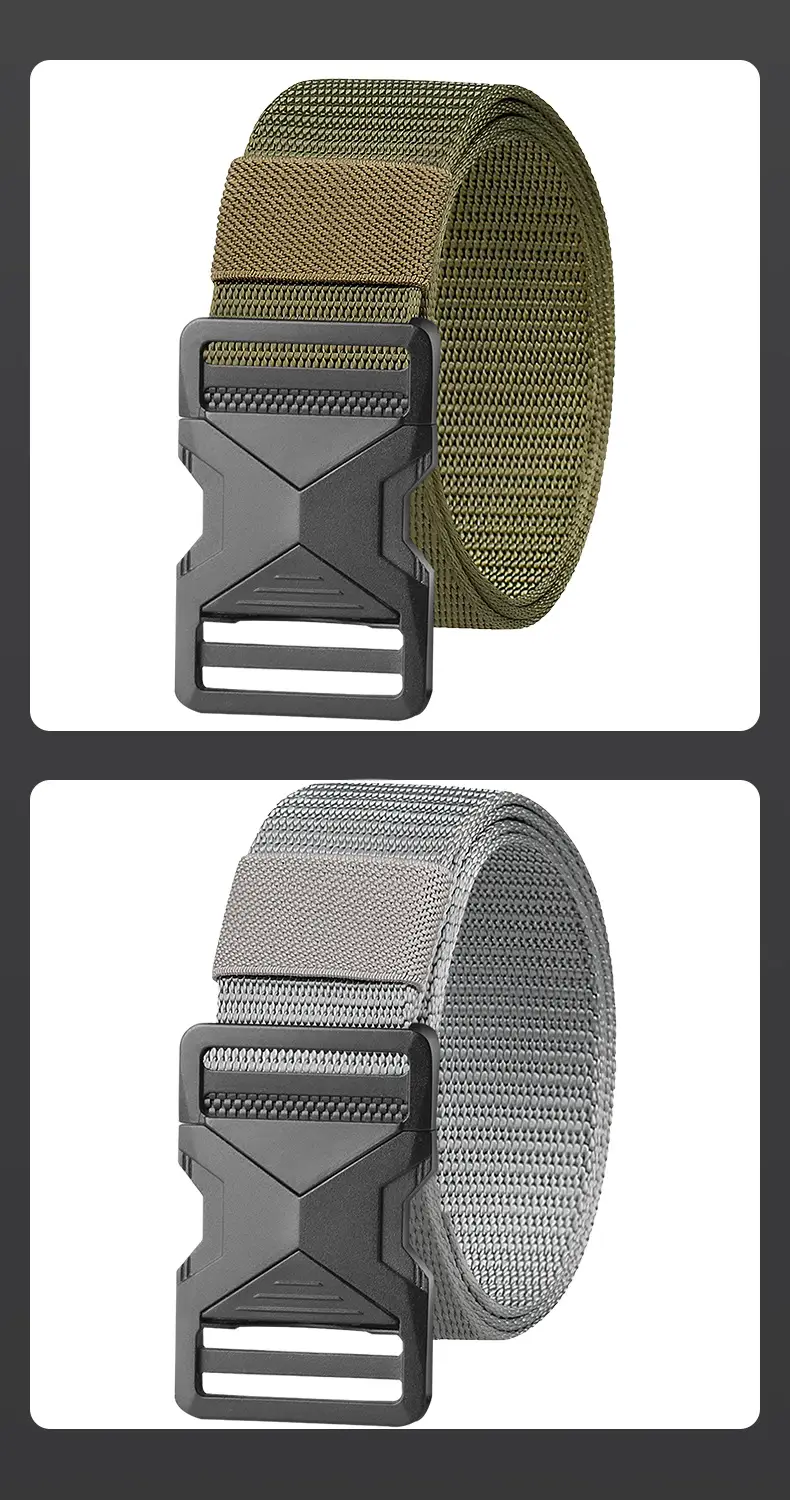 Men's Black Tactical Nylon Belt with Quick Release Buckle — feature 14