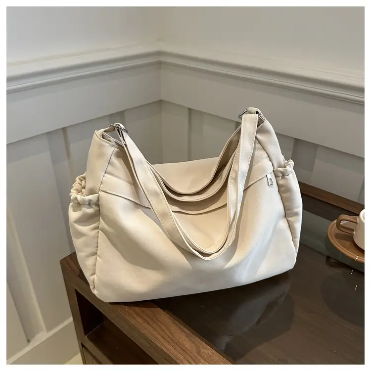 Black Canvas Shoulder Bag Women 2024 Autumn - Image 5