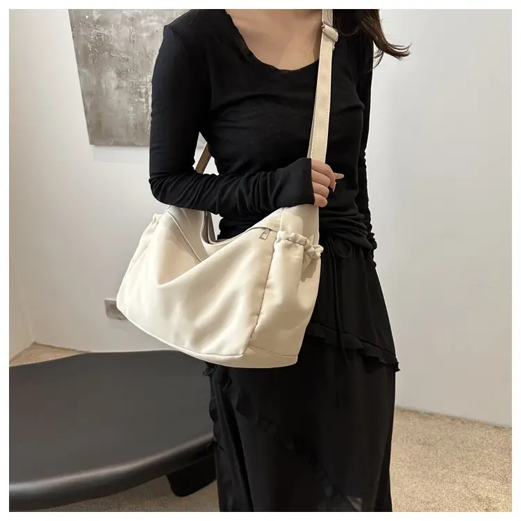 Black Canvas Shoulder Bag Women 2024 Autumn — feature 11