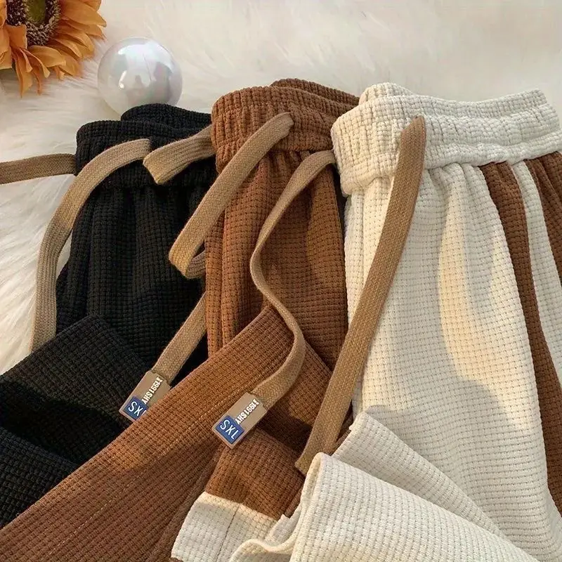Men's Striped Pants High Street Vibe Casual Brown White - Image 5