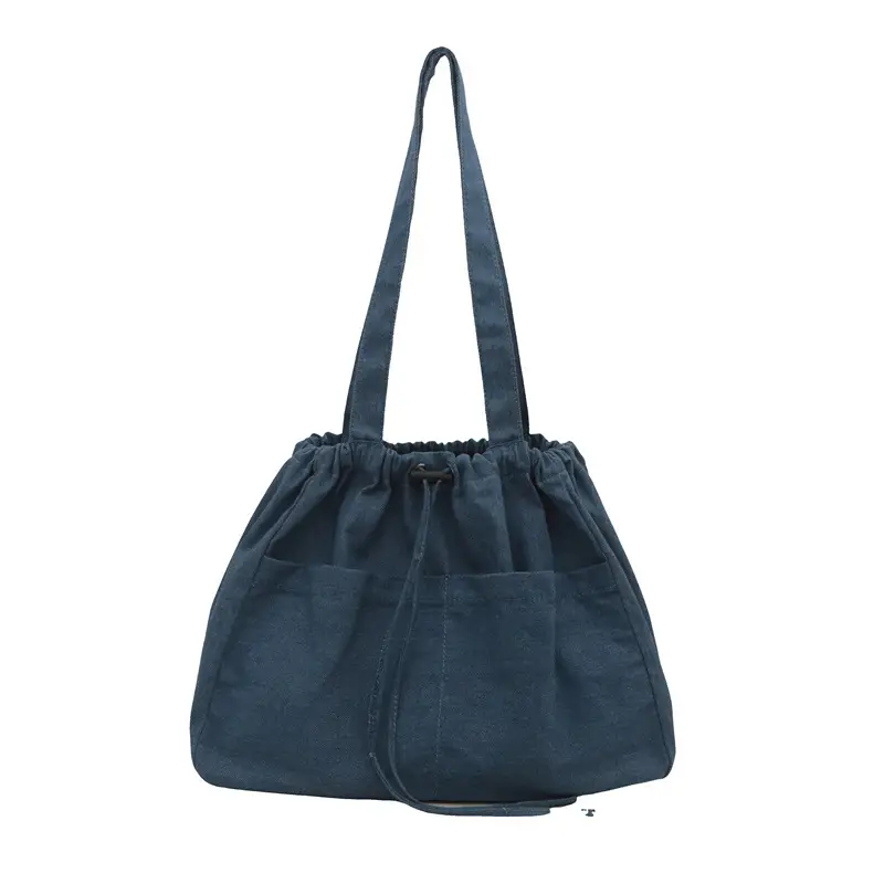 Large Capacity Denim Shoulder Bag for Women - Image 9