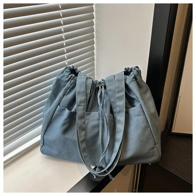 Large Capacity Denim Shoulder Bag for Women — feature 11
