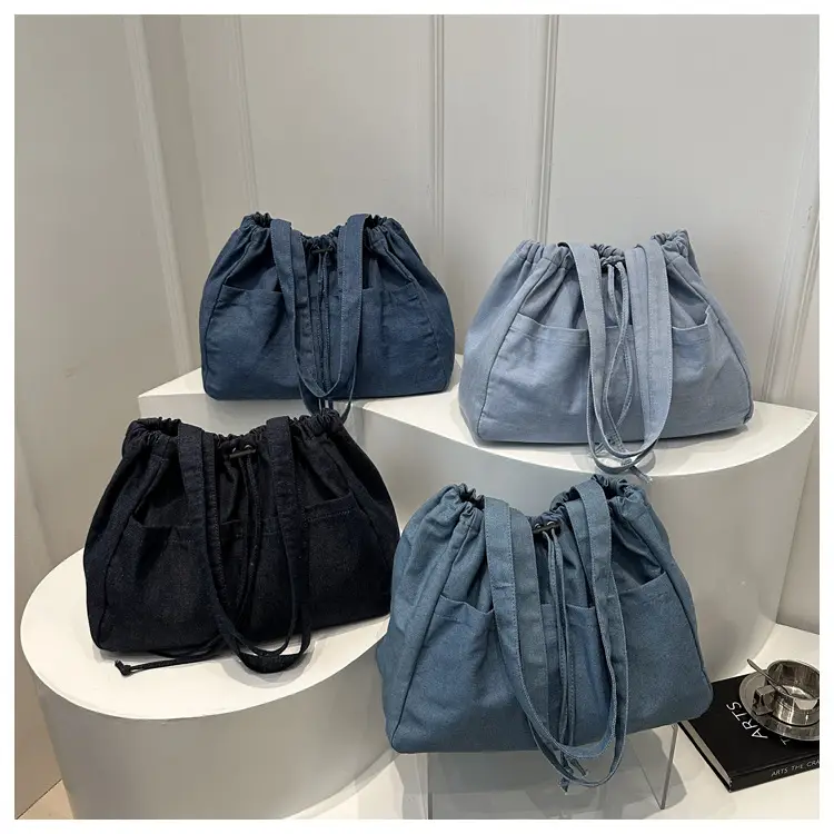 Large Capacity Denim Shoulder Bag for Women — feature 13