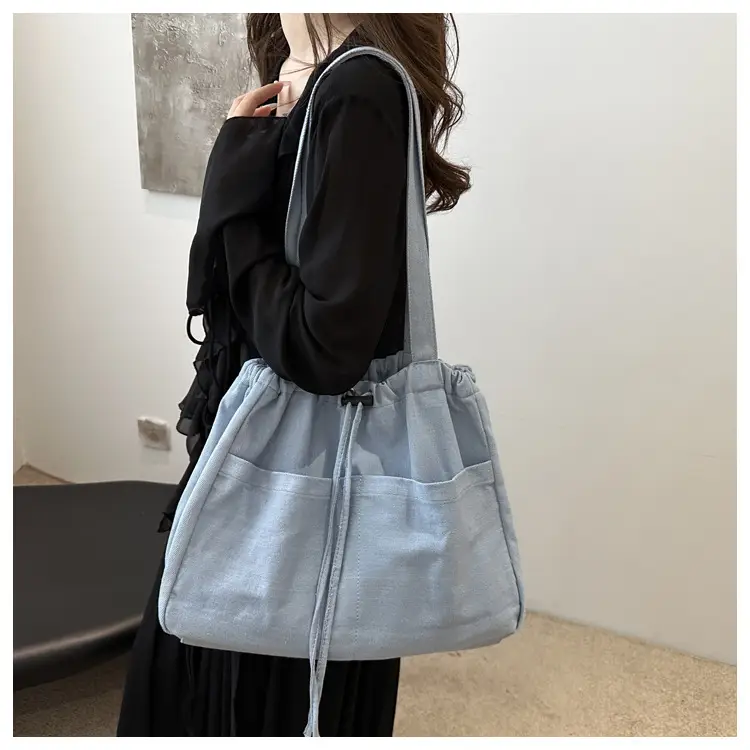 Large Capacity Denim Shoulder Bag for Women — feature 15