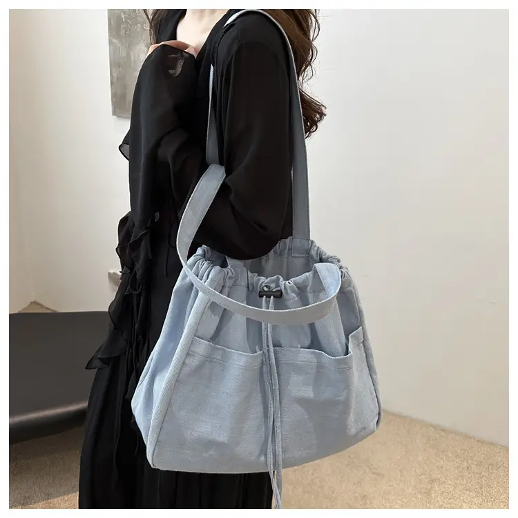 Large Capacity Denim Shoulder Bag for Women — feature 18