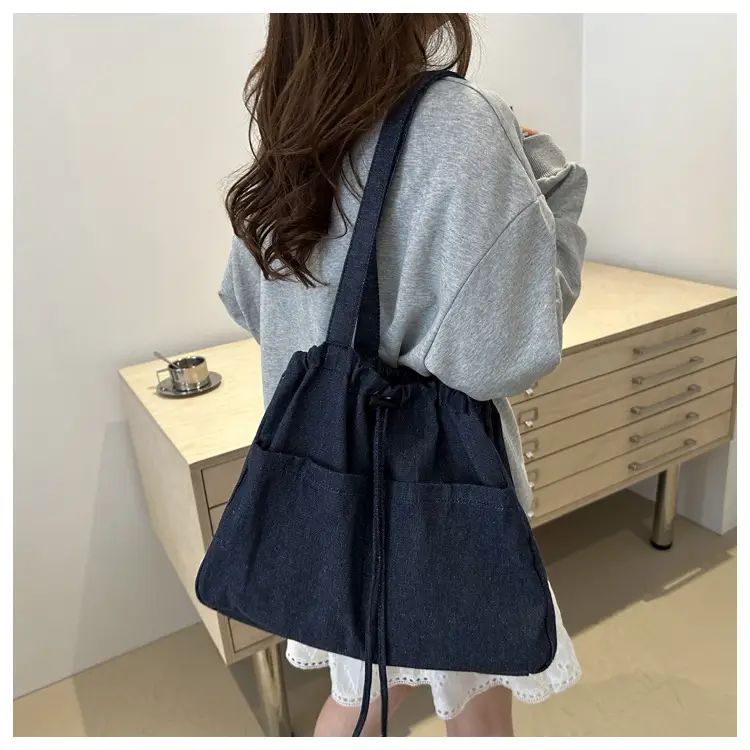 Large Capacity Denim Shoulder Bag for Women — feature 27