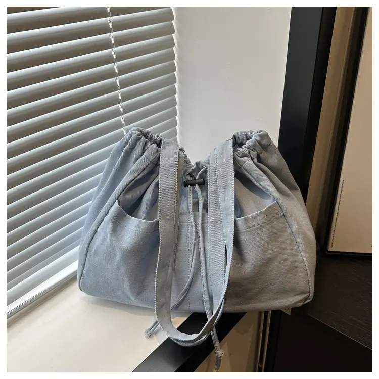 Large Capacity Denim Shoulder Bag for Women — feature 9