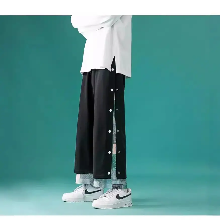 Men's Breasted Casual Pants All Size White Blue - Image 5