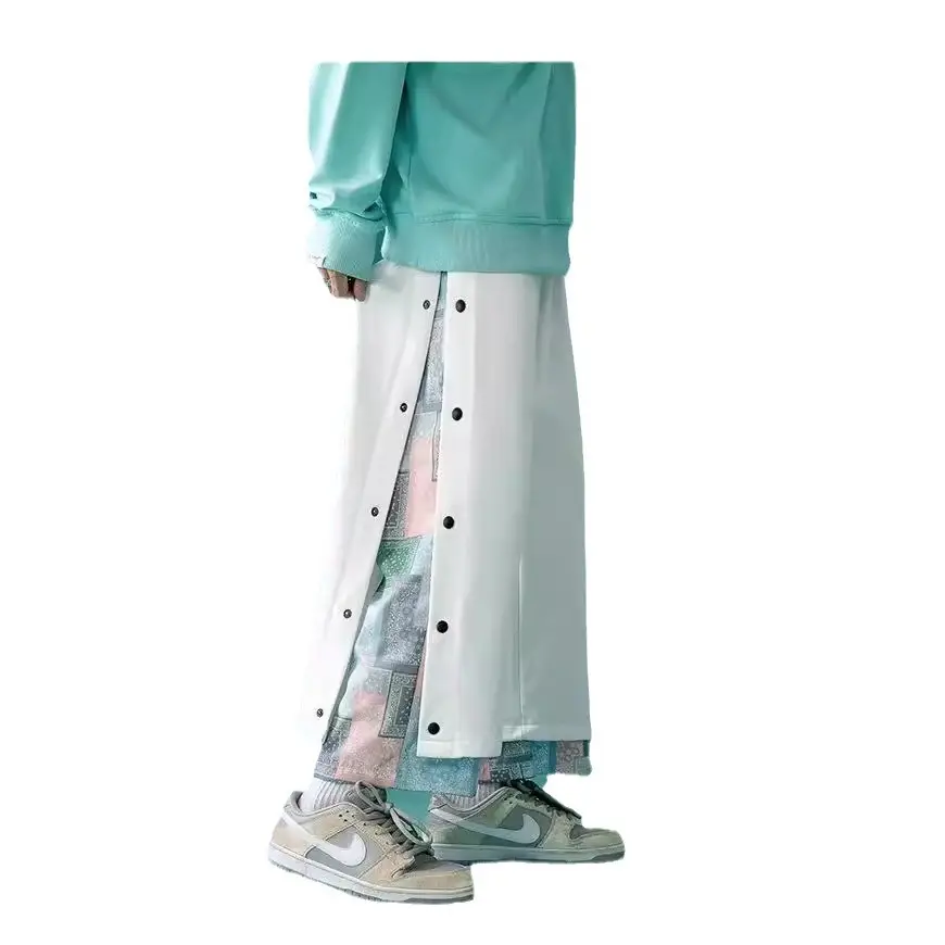 Men's Breasted Casual Pants All Size White Blue - Image 7