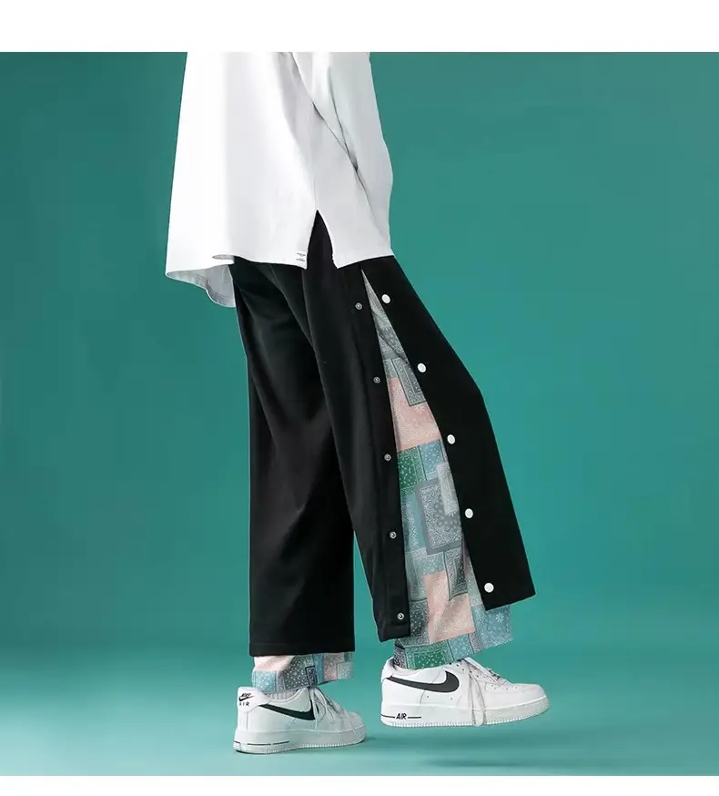 Men's Breasted Casual Pants All Size White Blue — feature 14