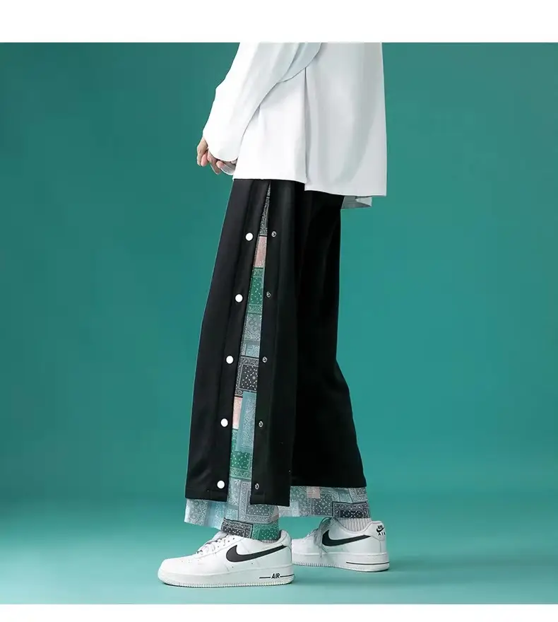 Men's Breasted Casual Pants All Size White Blue — feature 15