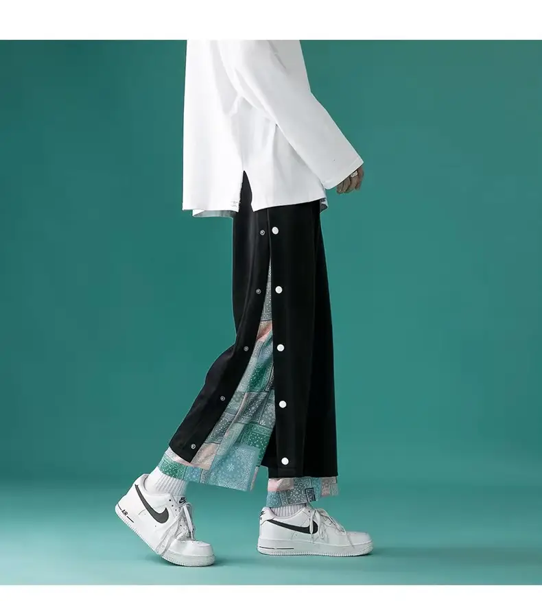 Men's Breasted Casual Pants All Size White Blue — feature 16