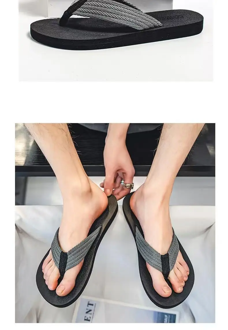 Slippers Men's Summer Non-slip Outdoor Sandals Distinctive Outdoor Sandals Korean-style Fashionable Soft-soled Beach Flip-flops — feature 14